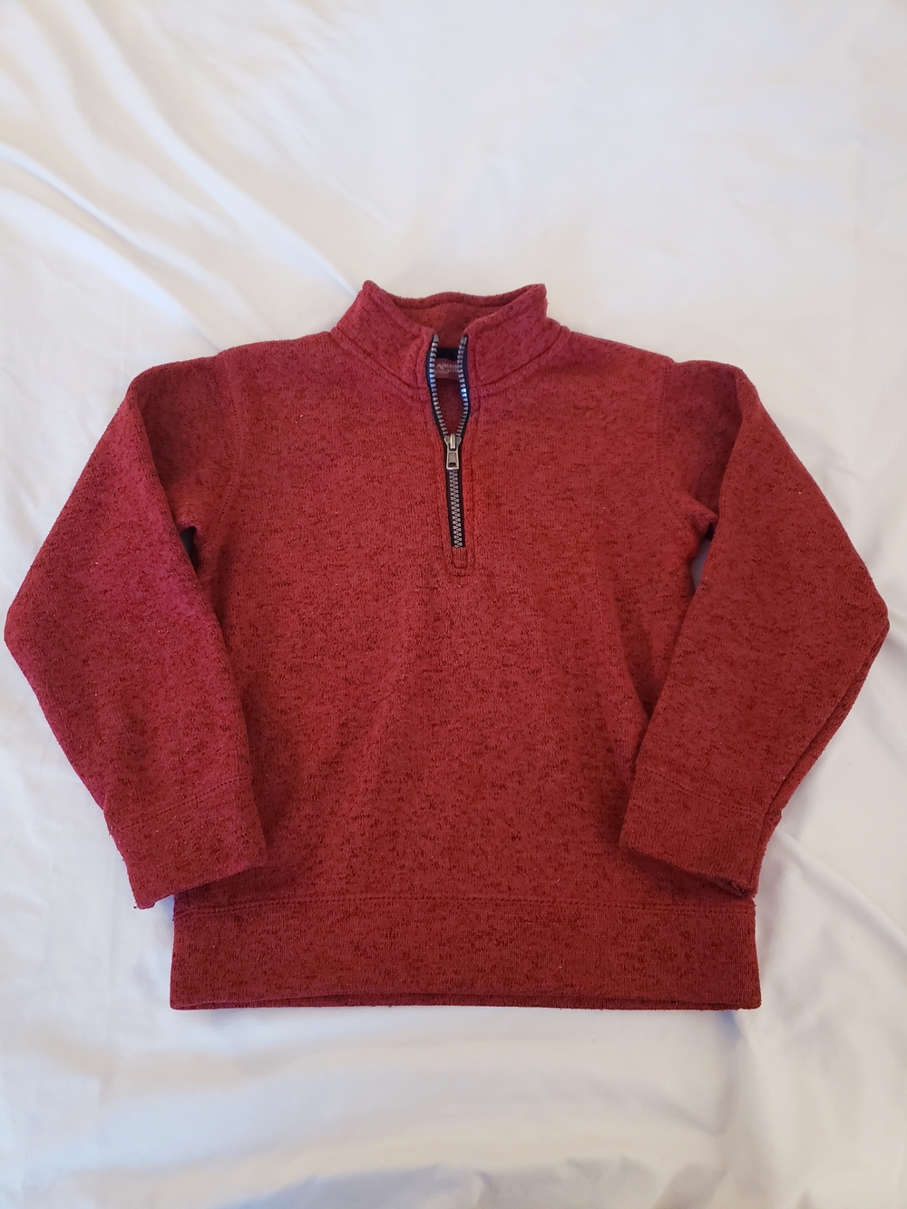 Boys Size 6 Red Quarter-Zip Sweater Pullover